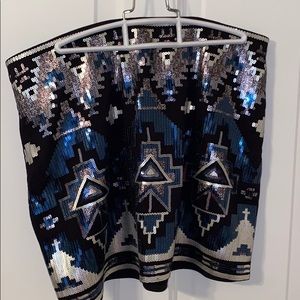 EXPRESS Black Sequin Skirt; NWT